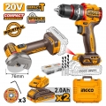 Εργαλεία Μπαταρίας 20V Li-Ion Σετ 2 τεμ. - Set Εργαλείων Μπαταρίας